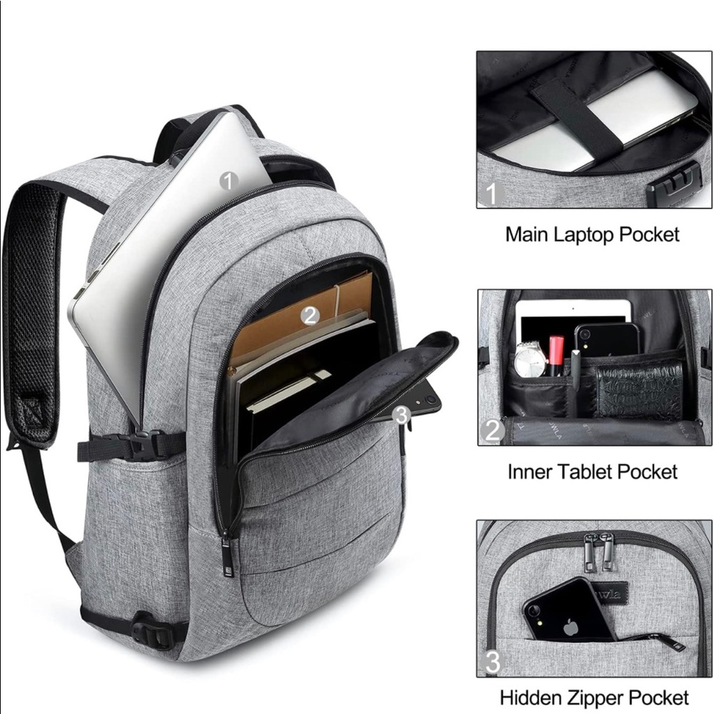 Grey Security Backpack - image 1